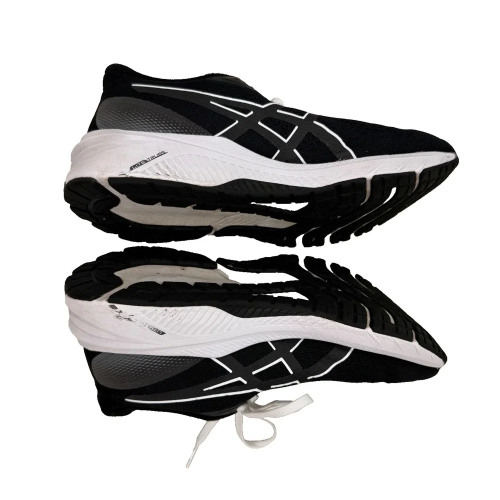 ASICS GT-1000 12 Women's‎ Black Running Shoes/Sneakers; White Soles; Size 8 1/2